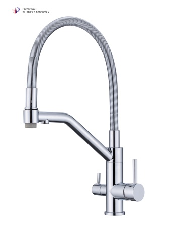 304不锈钢三水道三合一带净水厨房龙头