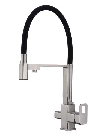 304不锈钢磁吸三水道三合一带净水厨房龙头