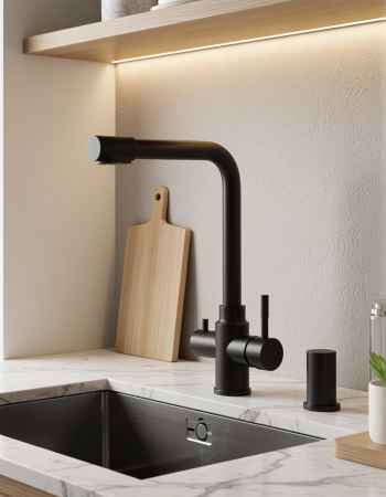 304不锈钢三水道三合一带净水厨房龙头